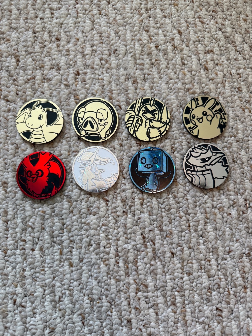 Collectable Pokemon Tokens - Set of 8
